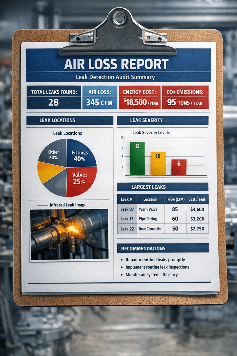 Idetifying Air Leaks and Reporting